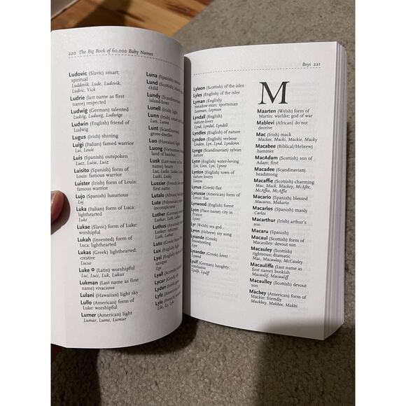 The Big Book of 60,000 Baby Names Baby Name Book by Diane Stafford Best Seller - Picture 2 of 3